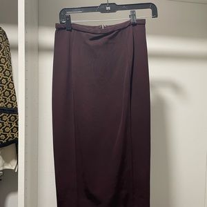 Diane Von Furstenburg dark purple midi skirt